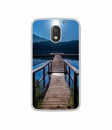 Amazon Brand - Solimo Designer Wooden Beach UV Printed Soft Back Case Mobile Cover for Motorola Moto E3 Power