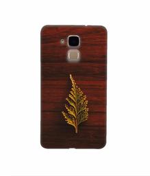 Amazon Brand - Solimo Designer Leaf on Wood 3D Printed Hard Back Case Mobile Cover for Huawei Honor 5c