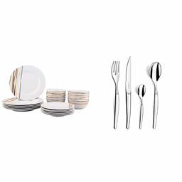 AmazonBasics Service de table 18 pièces - pour 6 personnes