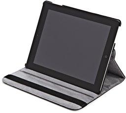 AmazonBasics Leather Case for iPad 2 with 360 Degree Rotating Stand (Black)