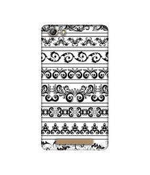 Amazon Brand - Solimo Designer Black Multi Patterns 3D Printed Hard Back Case Mobile Cover for Gionee Marathon M5 lite