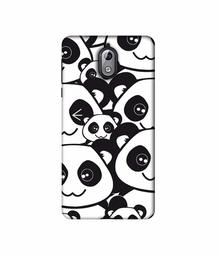 Amazon Brand - Solimo Designer Panda Texture 3D Printed Hard Back Case Mobile Cover for Nokia 3.1