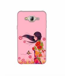 Amazon Brand - Solimo Designer Lady Vector Pattern 3D Printed Hard Back Case Mobile Cover for Samsung Galaxy J2 (2016)