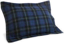 Pinzon 160-Gram Yarn-Dye Flannel Sham, Flannel, Blackwatch Plaid, Standard