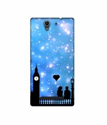 Amazon Brand - Solimo Designer Love Couple Vector 3D Printed Hard Back Case Mobile Cover for Sony Xperia C3 Dual