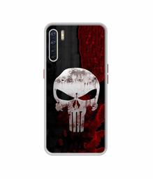 Amazon Brand - Solimo Designer Punisher Skull UV Printed Soft Back Case Mobile Cover for Oppo A91