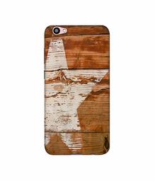 Amazon Brand - Solimo Designer Star Impression On Wood 3D Printed Hard Back Case Mobile Cover for Vivo V5 Plus