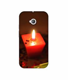 Amazon Brand - Solimo Designer Candle Light 3D Printed Hard Back Case Mobile Cover for Motorola Moto E 2nd Generation