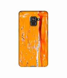 Amazon Brand - Solimo Designer Gold Yellow Paint 3D Printed Hard Back Case Mobile Cover for Samsung Galaxy A8 Plus