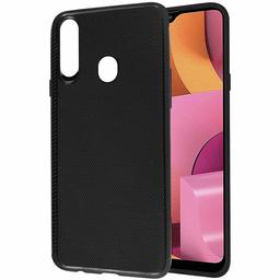 Amazon Brand - Solimo Mobile Cover for Samsung Galaxy A20s (Soft & Flexible Back case), Black