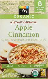 365 Everyday Value, Organic Instant Oatmeal, Apple Cinnamon, 8 Count