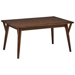 Amazon Brand – Rivet Federal Mid-Century Modern Medium Wood Dining Table, 60-82