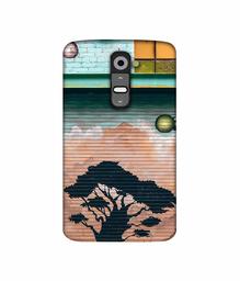 Amazon Brand - Solimo Designer Tree Painting 3D Printed Hard Back Case Mobile Cover for LG G2