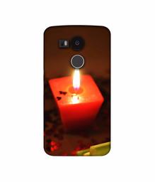 Amazon Brand - Solimo Designer Candle Light 3D Printed Hard Back Case Mobile Cover for LG Nexus 5X