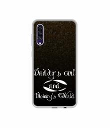 Amazon Brand - Solimo Designer Daddy's Girl and Mummy World UV Printed Soft Back Case Mobile Cover for Samsung Galaxy A30s