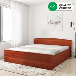 Amazon Brand - Solimo Optima Manual Box Storage King Bed (Sienna Cherry)