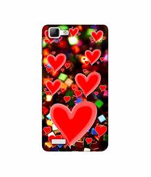 Amazon Brand - Solimo Designer Heart Texture on Glitters 3D Printed Hard Back Case Mobile Cover for Vivo V1