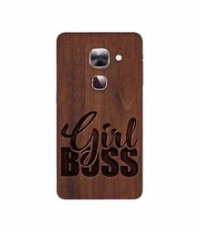 Amazon Brand - Solimo Designer Girl Boss On Wood 3D Printed Hard Back Case Mobile Cover for LeEco Le Max 2