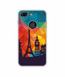 Amazon Brand - Solimo Designer Colored Paris UV Printed Soft Back Case Mobile Cover for Apple iPhone 7 Plus (Logo Cut)