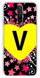 Amazon Brand - Solimo Designer Multicolor Heart Pattern Alphabet-V Printed Soft Back Case Mobile Cover for Poco X2 / Xiaomi Redmi K30