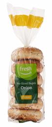 Fresh Brand – Onion Pre-Sliced Bagels, 21 oz (6 ct)