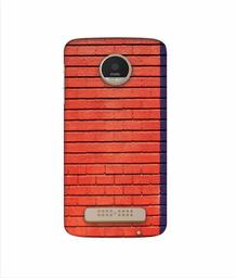 Amazon Brand - Solimo Designer Red and Purple Brick 3D Printed Hard Back Case Mobile Cover for Motorola Moto Z Play