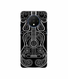 Amazon Brand - Solimo Designer White Gitar On Black 3D Printed Hard Back Case Mobile Cover for OnePlus 7T