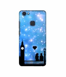 Amazon Brand - Solimo Designer Love Couple Vector 3D Printed Hard Back Case Mobile Cover for Vivo V7 Plus