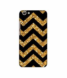 Amazon Brand - Solimo Designer Golden Zik Zak Pattern 3D Printed Hard Back Case Mobile Cover for Vivo Y69