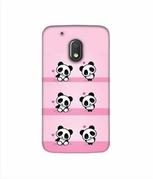 Amazon Brand - Solimo Designer Panda Pattern 3D Printed Hard Back Case Mobile Cover for Motorola Moto G4 Play