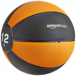 AmazonBasics – Balón medicinal (enchapado), 5,4 kg, 12-Pound, 12-Pound, Orange