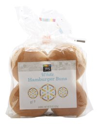 365 Everyday Value, White Hamburger Buns, 15 oz, 8 ct