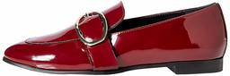 find. Marca de Amazon. Mocasines de Piel con Hebilla Grande para Mujer, Rojo (Borgoña Borgoña), US 6.5