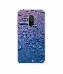 Amazon Brand - Solimo Designer Water Drops UV Printed Soft Back Case Mobile Cover for Poco F1