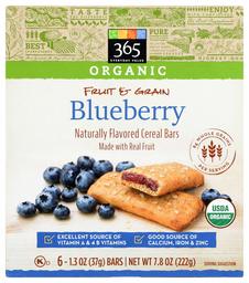 365 EVERYDAY VALUE Organic Blueberry Cereal Bar 6 Count, 7.8 OZ