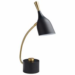 Moderne Lampe Niet Mid-Century Schreibtischlampe Matte Black With Brushed Steel Accents