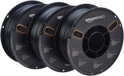 AmazonBasics PETG 3D Printer Filament, 1.75mm, Black, 3 kg Spool