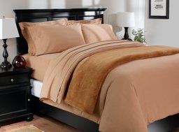 Pinzon 160-Gram Solid Flannel Full/Queen Duvet Cover, Camel