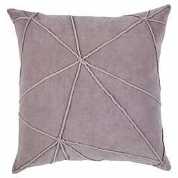 Amazon Brand – Rivet Modern Velvet Lines Throw Pillow - 18 x 18 Inch, Gully Grey