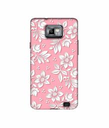 Amazon Brand - Solimo Designer White Flower Pattern 3D Printed Hard Back Case Mobile Cover for Samsung Galaxy S2