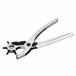 AmazonBasics Leather Hole Punch Set, Rotary Puncher, Multi Hole Sizes Maker Tool (Renewed)