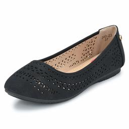 Flavia Women's Black Ballet Flats-7 UK (39 EU) (8 US) (FL-919/BLK)