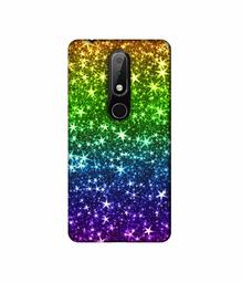 Amazon Brand - Solimo Designer Multicolor Stars 3D Printed Hard Back Case Mobile Cover for Nokia 6.1 Plus