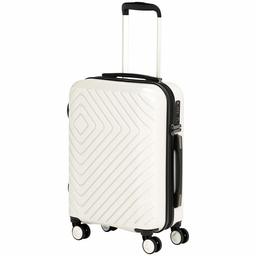 AmazonBasics Valise à motif géométrique 55 cm, Crème