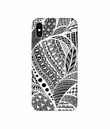 Amazon Brand - Solimo Designer Random White Pattern 3D Printed Hard Back Case Mobile Cover for Apple iPhone Xs Max