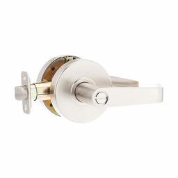 AmazonCommercial Grade 2 Commercial Duty Door Lever-Privacy Lockset, Satin Nickel Finish, Set of 4