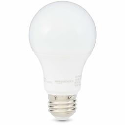 AmazonBasics 40W Equivalent, Daylight, Dimmable, 10,000 Hour Lifetime, A19 LED Light Bulb | 6-Pack (Renewed)