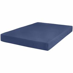 AmazonBasics Ultra-Soft Cotton Fitted Sheet - King, Midnight Blue