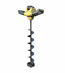 AmazonCommercial Heavy Duty Ice Auger Set with Cordless Electric 48V Auger Powerhead, Steel 8