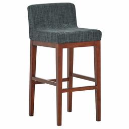 Amazon Brand – Rivet Mid-Century Modern Upholstered Low Back Kitchen Bar Stool, 41